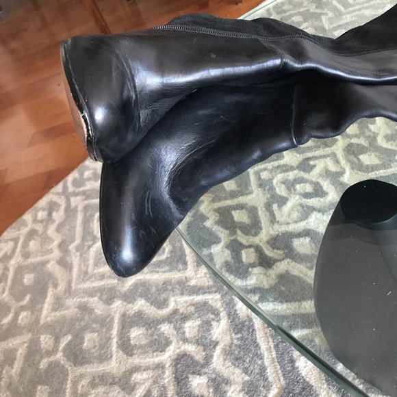 Lord and Taylor leather and suede knee high boots. - Picture 6 of 8